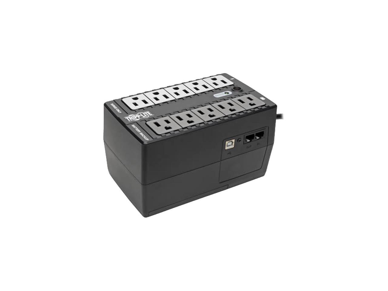 Tripp Lite Internet Office 120V 600 VA 300 Watts Standby UPS, Ultra-Compact Desktop, USB (INTERNET600U)