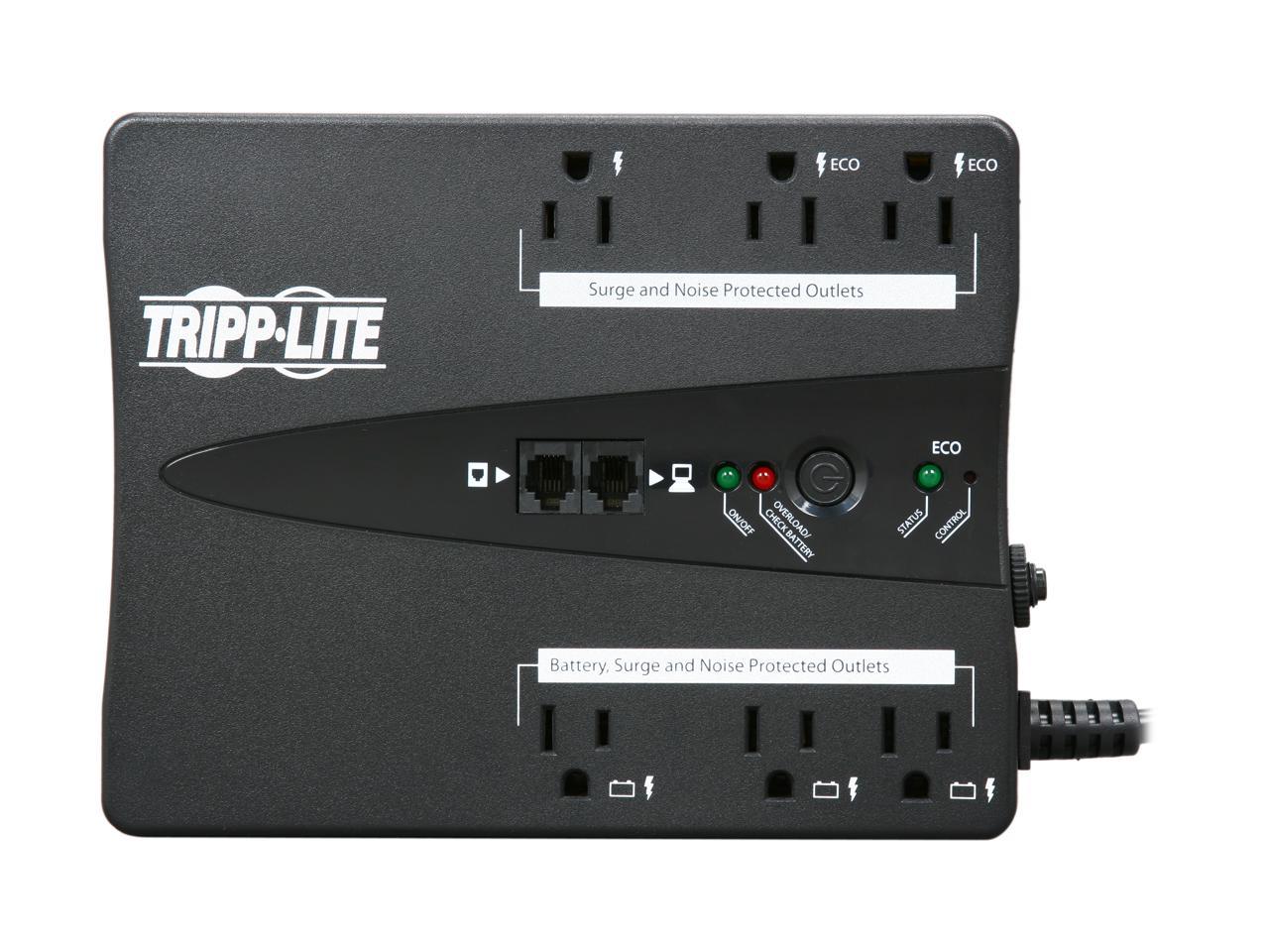 Tripp Lite ECO350UPS Energy Saving Green 350 VA 180 Watts 6 Outlets Standby UPS for PCs