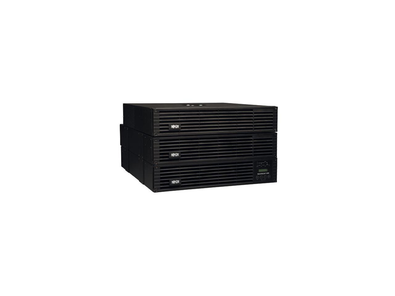Tripp Lite Smart Online 6kVA 5.4kW UPS Back Up, Double-Conversion, 208 / 240 & 120V, 6U Rack / Tower, Extended Run, USB, DB9 Serial, Bypass Switch (SU6000RT4UTF)