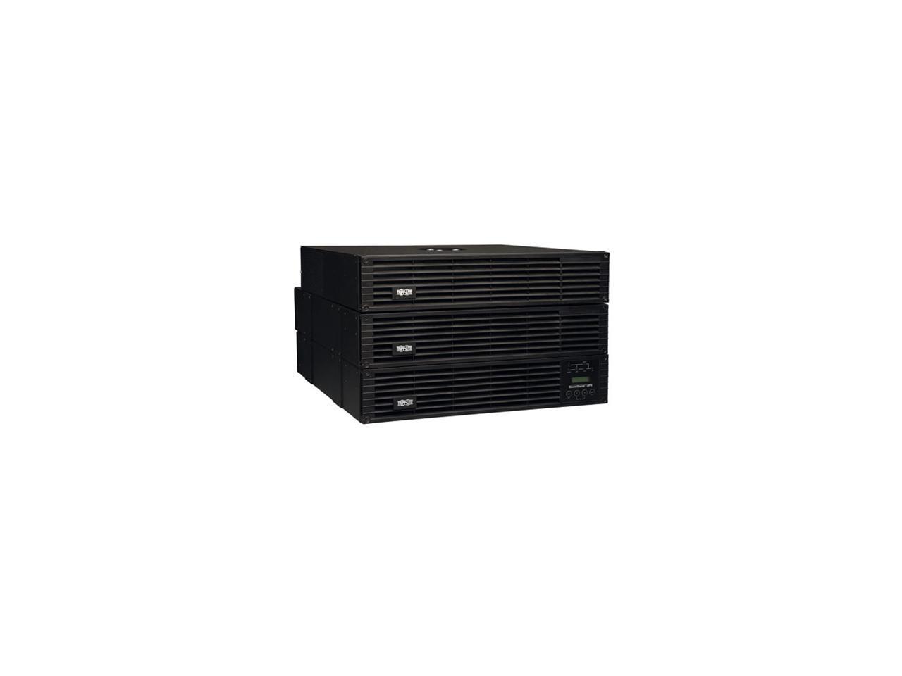 Tripp Lite Smart Online 6kVA 5.4kW UPS Back Up, Double-Conversion, 208 / 240 & 120V, 6U Rack / Tower, Extended Run, USB, DB9 Serial, Bypass Switch (SU6000RT4UTF)