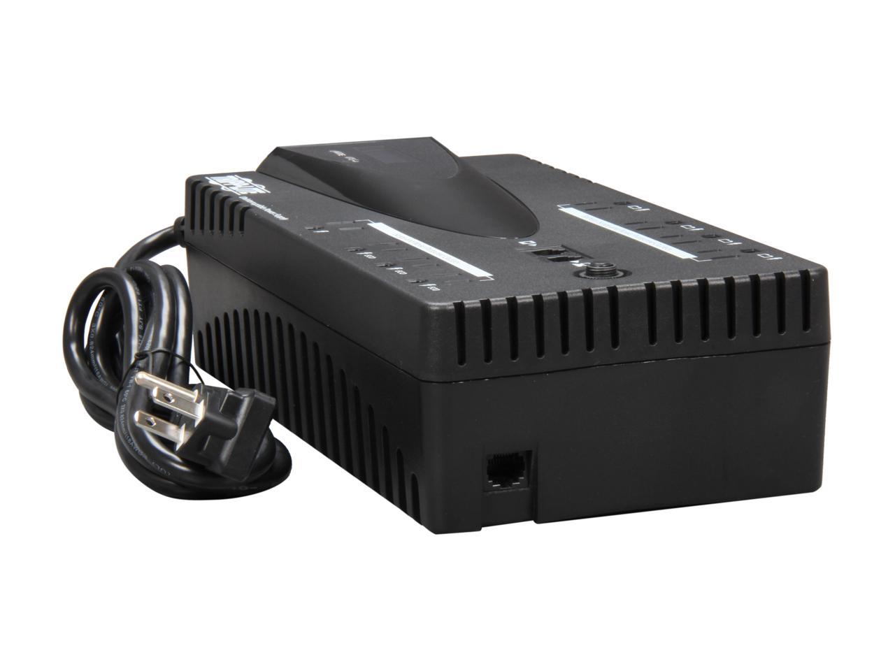 Tripp Lite 650 VA UPS Battery Backup, LCD, 325 Watts Eco Green, USB, RJ11, 8 Outlets (ECO650LCD)