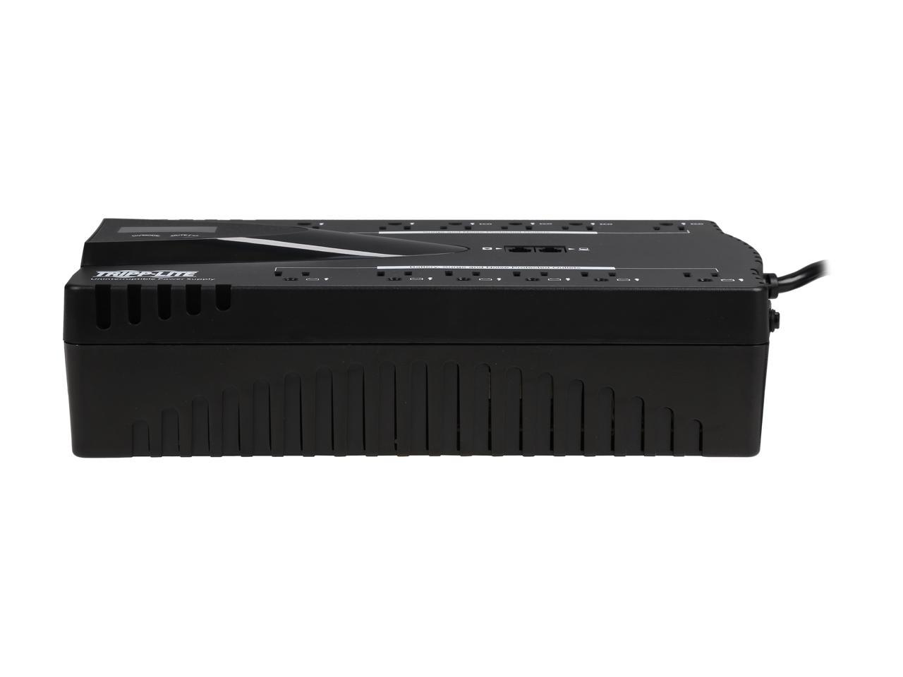 Tripp Lite 850 VA UPS Battery Backup, LCD, 425 Watts Eco Green, USB, RJ11, 12 Outlets (ECO850LCD)