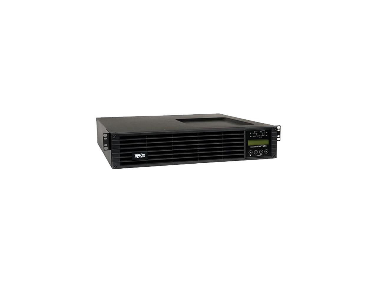 Tripp Lite Smart Online 2.2kVA UPS Back Up, Double-Conversion, 120V 1.8kW 2U, Extended Run, Network Card Slot, LCD, USB, DB9 (SU220RTXLCD2U)