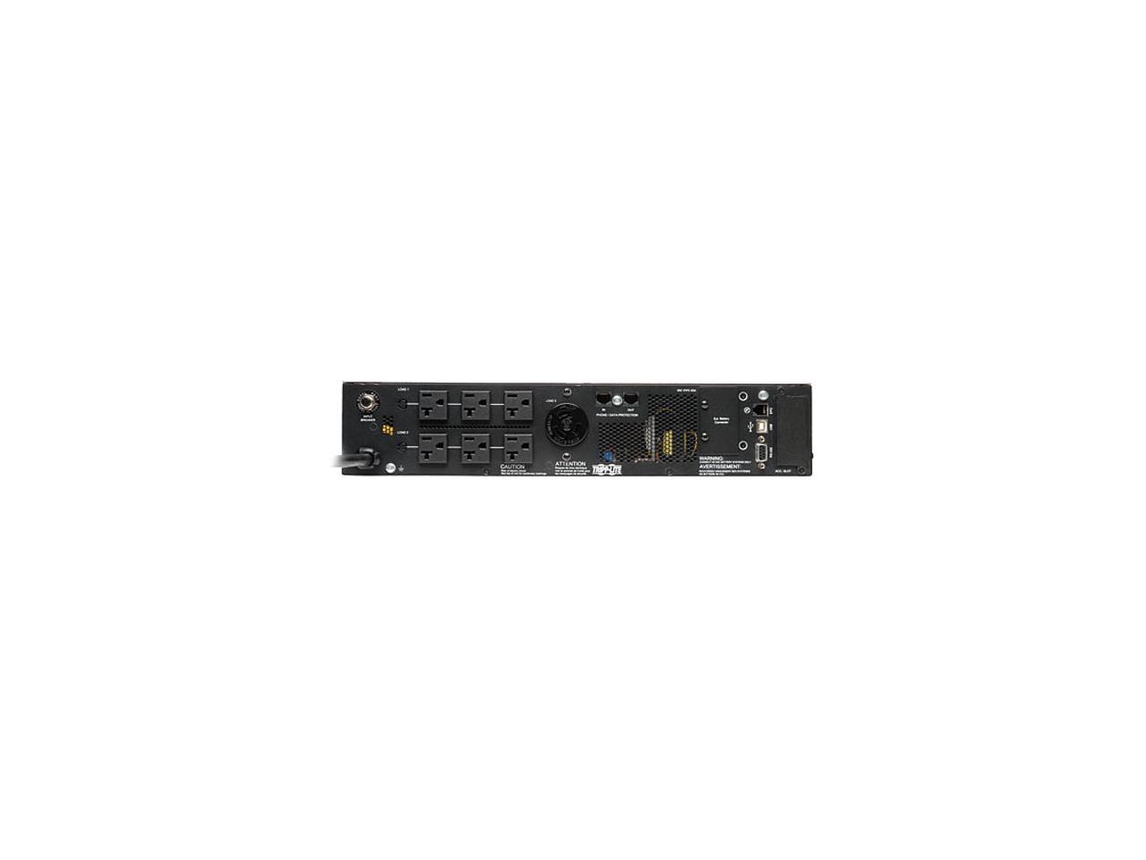 Tripp Lite Smart Online 2.2kVA UPS Back Up, Double-Conversion, 120V 1.8kW 2U, Extended Run, Network Card Slot, LCD, USB, DB9 (SU220RTXLCD2U)
