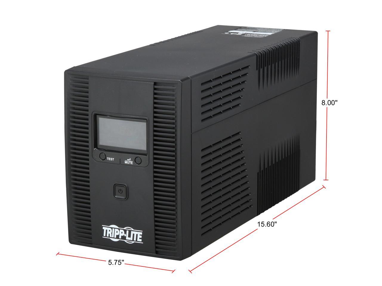 Tripp Lite OMNI1500LCDT 1500 VA 810 Watts Line-Interactive UPS Back Up, LCD, 120V Tower, LCD Display, USB Port
