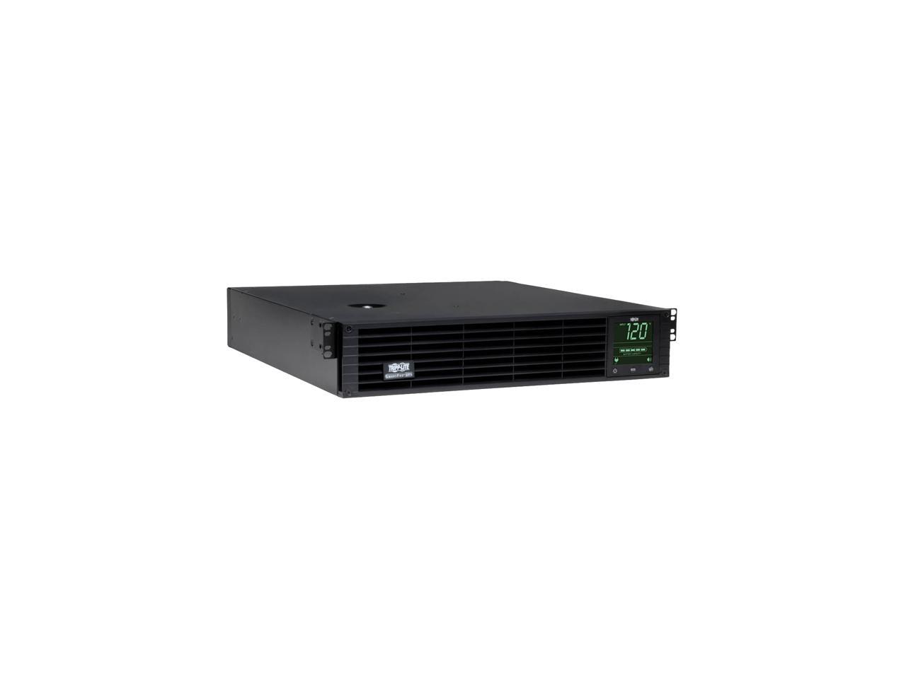 Tripp Lite SmartPro 120V 3 kVA 2.25 kWatts Line Interactive Sine Wave UPS, 2U Rack / Tower, Pre-Installed WEBCARDLX Network Interface, LCD Display, USB, DB9 Serial (SMART3000RM2UN)