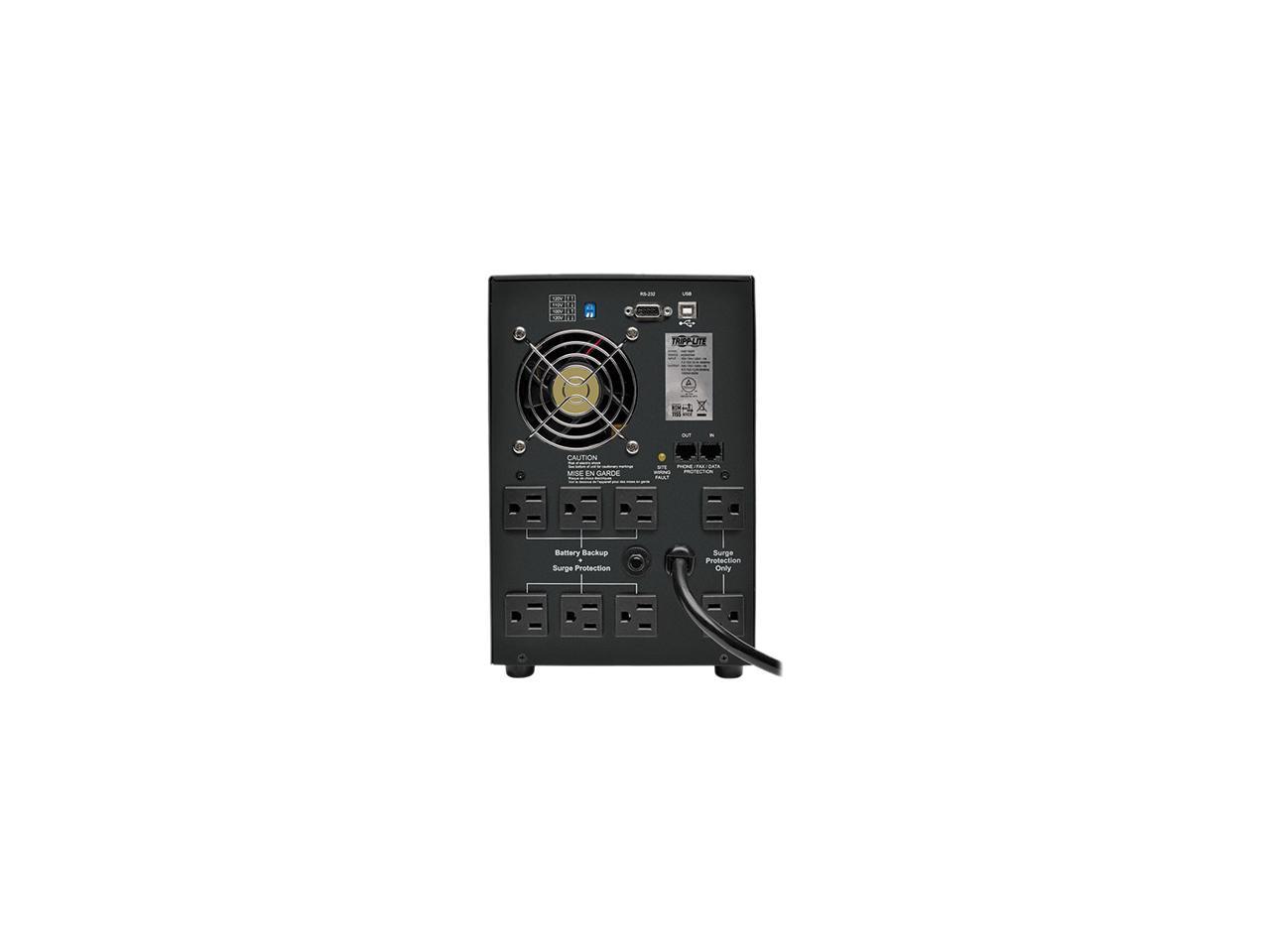 TRIPP LITE SmartPro SMC1500T 1500 VA 900 Watts 8 Outlets Line Interactive Sine Wave UPS, Tower