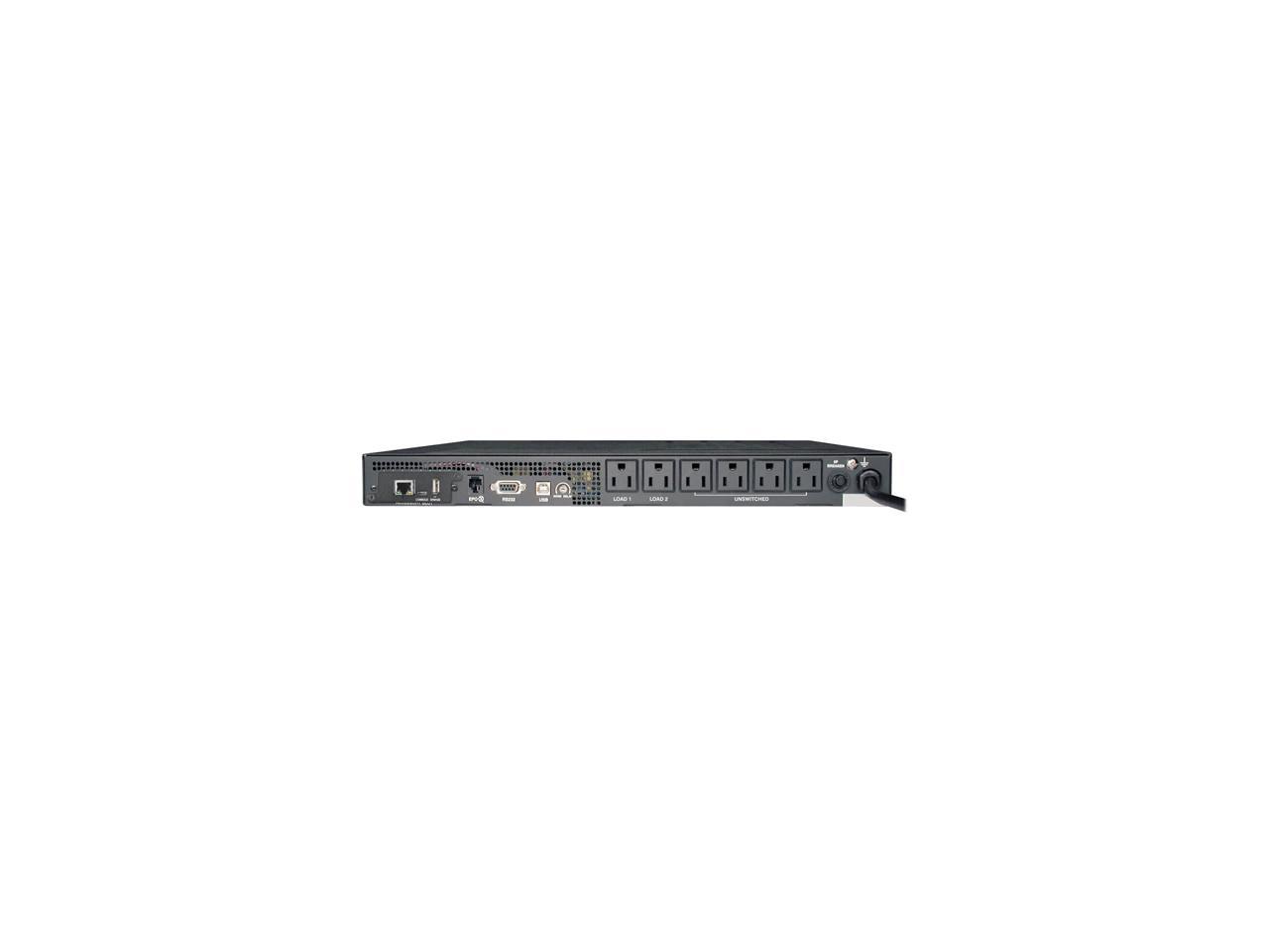 Tripp Lite SmartPro 120V 750 VA 600 Watts Line-Interactive Sine Wave UPS, 1U Rackmount, Pre-installed WEBCARDLX Network Interface, USB, DB9 Serial (SMART750RM1UN)