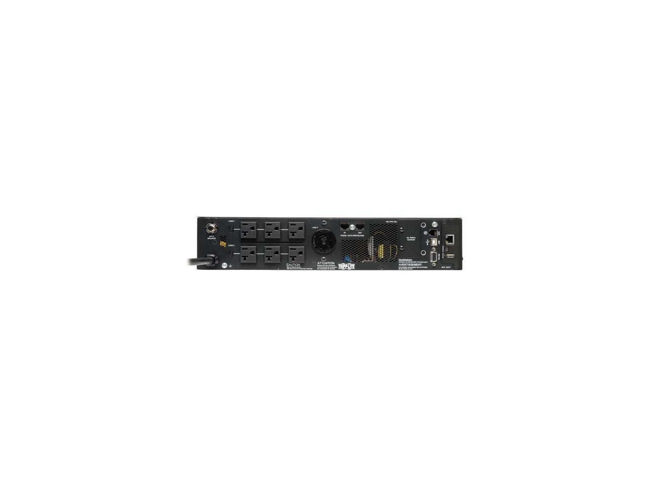 Tripp Lite SmartOnline 120V 2.2 kVA 1.8 kWatts Double-Conversion UPS, 2U Rack / Tower, Extended Run, WEBCARDLX Network Interface, ENERGY STAR (SU2200RTXLCDN)