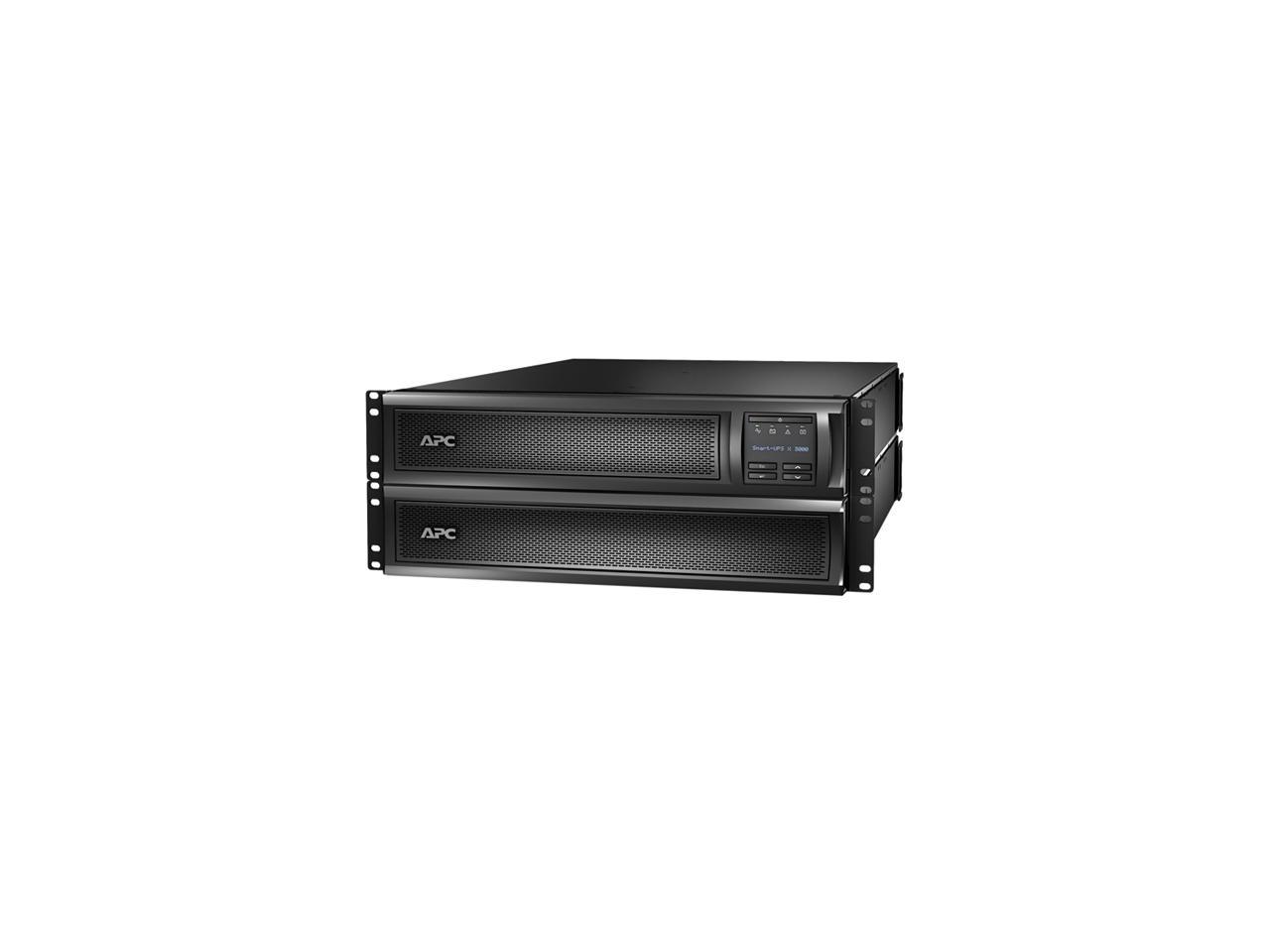 APC UPS, 3000 VA Smart-UPS Sine Wave UPS Battery Backup with Extended Run Option, Network Management Card, 2U Rackmount/Tower Convertible, Line-Interactive, 120V (SMX3000RMLV2UNC)