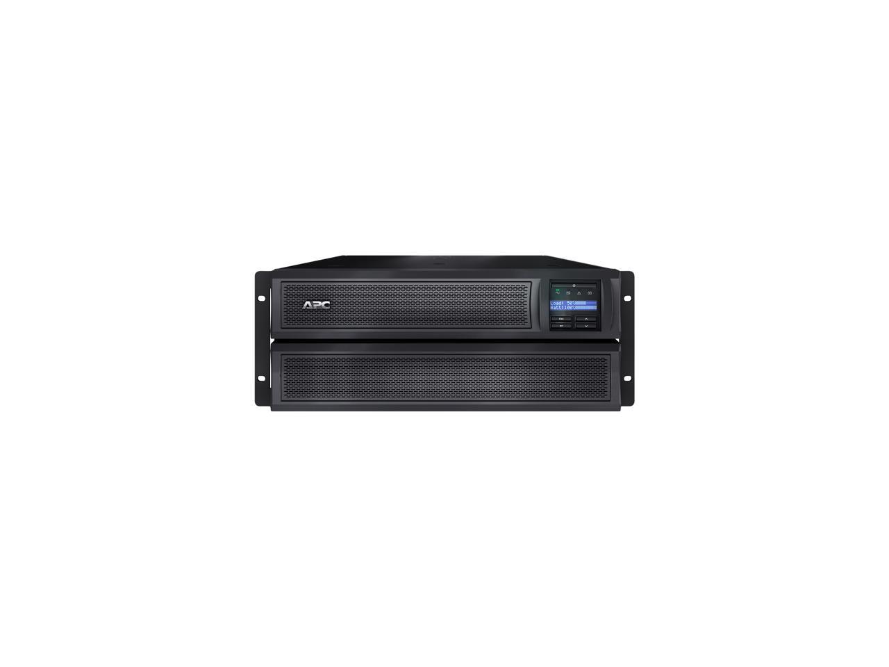 APC UPS, 2000 VA Smart-UPS Sine Wave, Short Depth UPS Battery Backup with Extended Run Option, Tower/4U Rack Convertible, Line-Interactive, 120V (SMX2000LV)