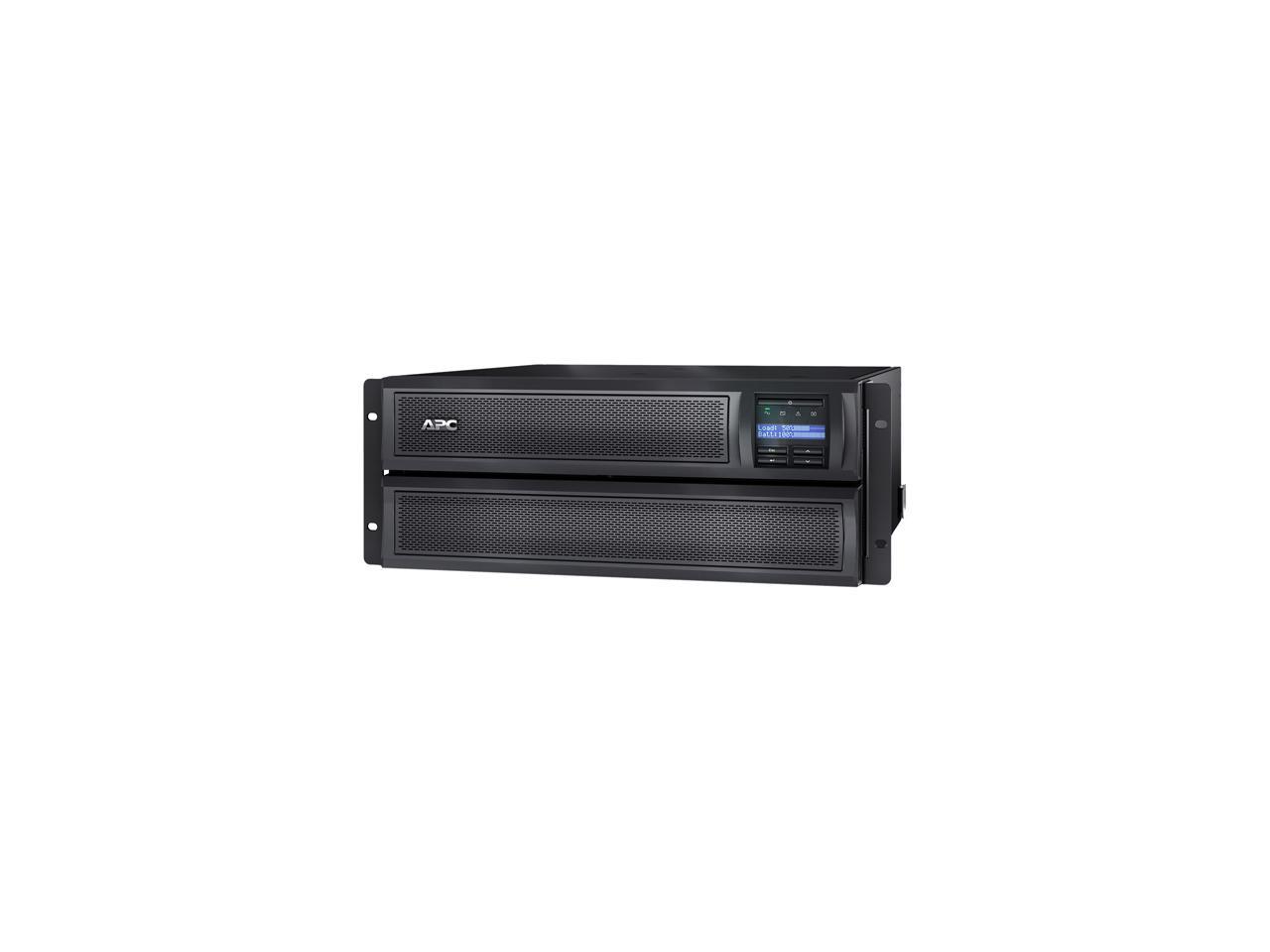 APC UPS, 2000 VA Smart-UPS Sine Wave, Short Depth UPS Battery Backup with Extended Run Option, Network Management Card, Tower/4U Rack Convertible, Line-Interactive, 120V (SMX2000LVNC)