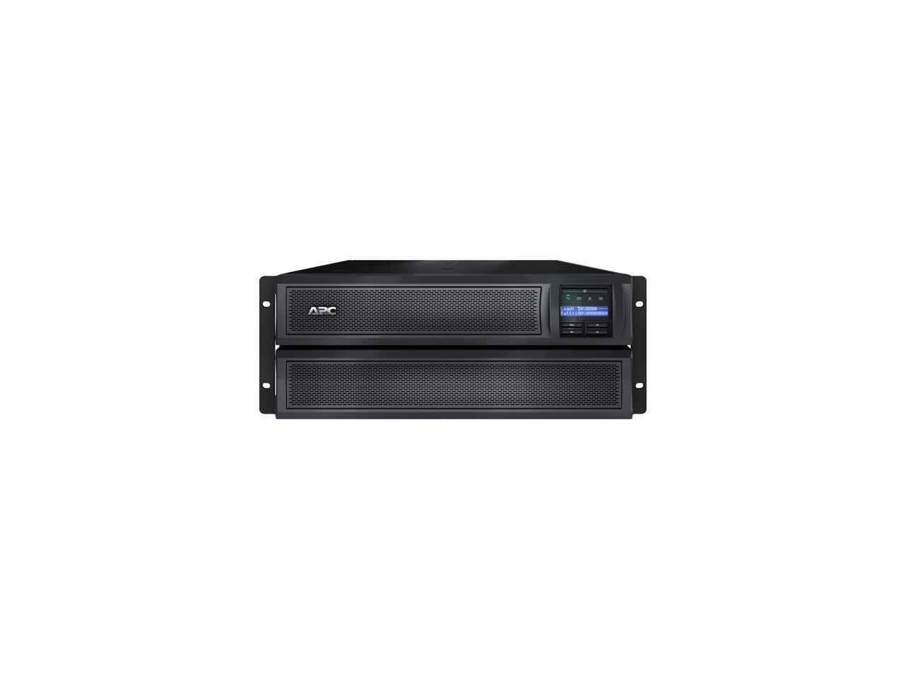 APC UPS, 2000 VA Smart-UPS Sine Wave, Short Depth UPS Battery Backup with Extended Run Option, Network Management Card, Tower/4U Rack Convertible, Line-Interactive, 120V (SMX2000LVNC)