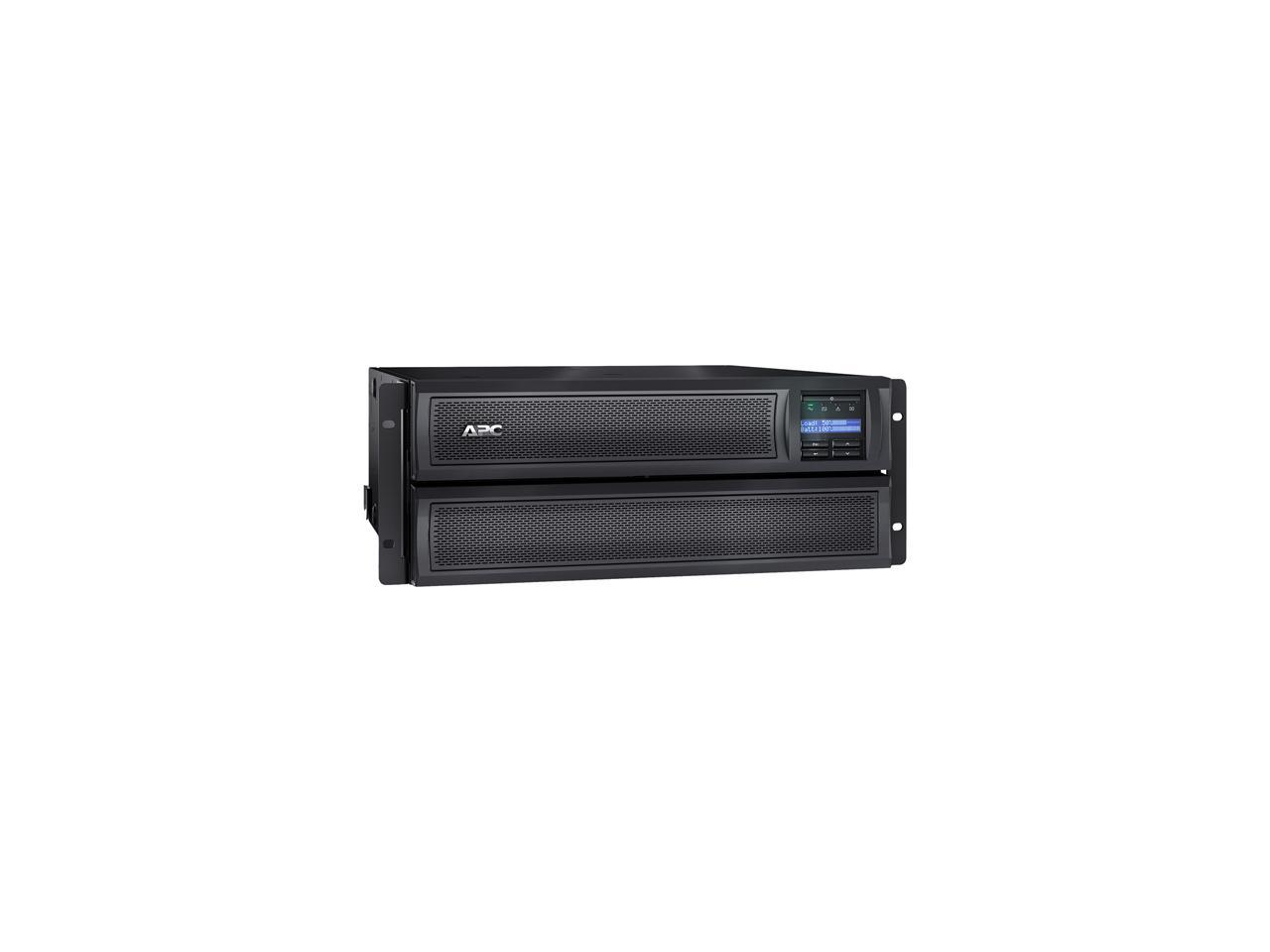 APC UPS, 3000 VA Smart-UPS Sine Wave, Short Depth UPS Battery Backup with Extended Run Option, Tower/4U Rack Convertible, Line-Interactive, 120V (SMX3000LV)