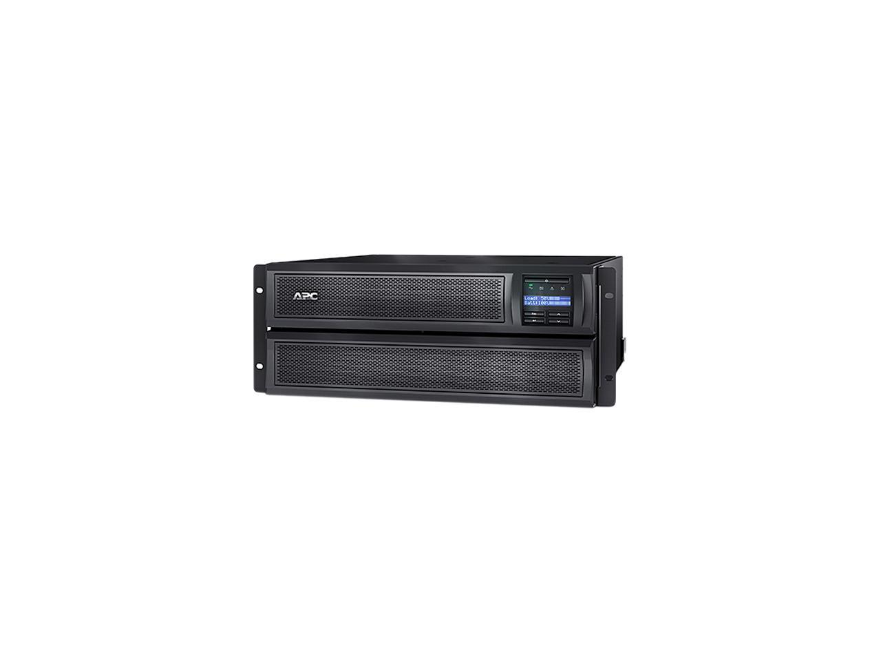 APC UPS, 3000 VA Smart-UPS Sine Wave, Short Depth UPS Battery Backup with Extended Run Option, Network Management Card, Tower/4U Rack Convertible, Line-Interactive, 120V (SMX3000LVNC)