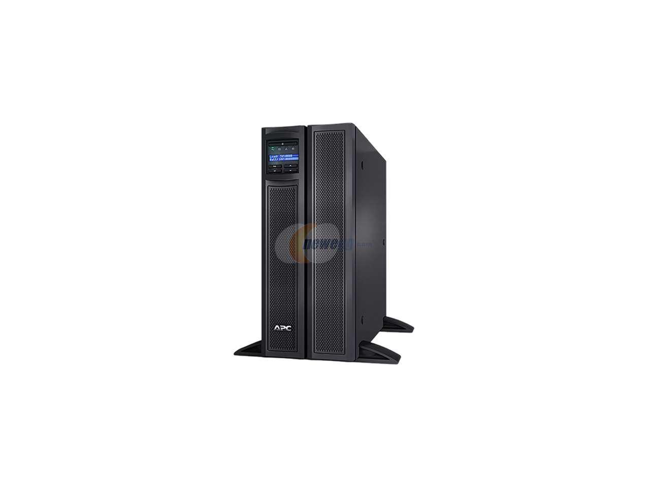 APC UPS, 3000 VA Smart-UPS Sine Wave, Short Depth UPS Battery Backup with Extended Run Option, Network Management Card, Tower/4U Rack Convertible, Line-Interactive, 120V (SMX3000LVNC)