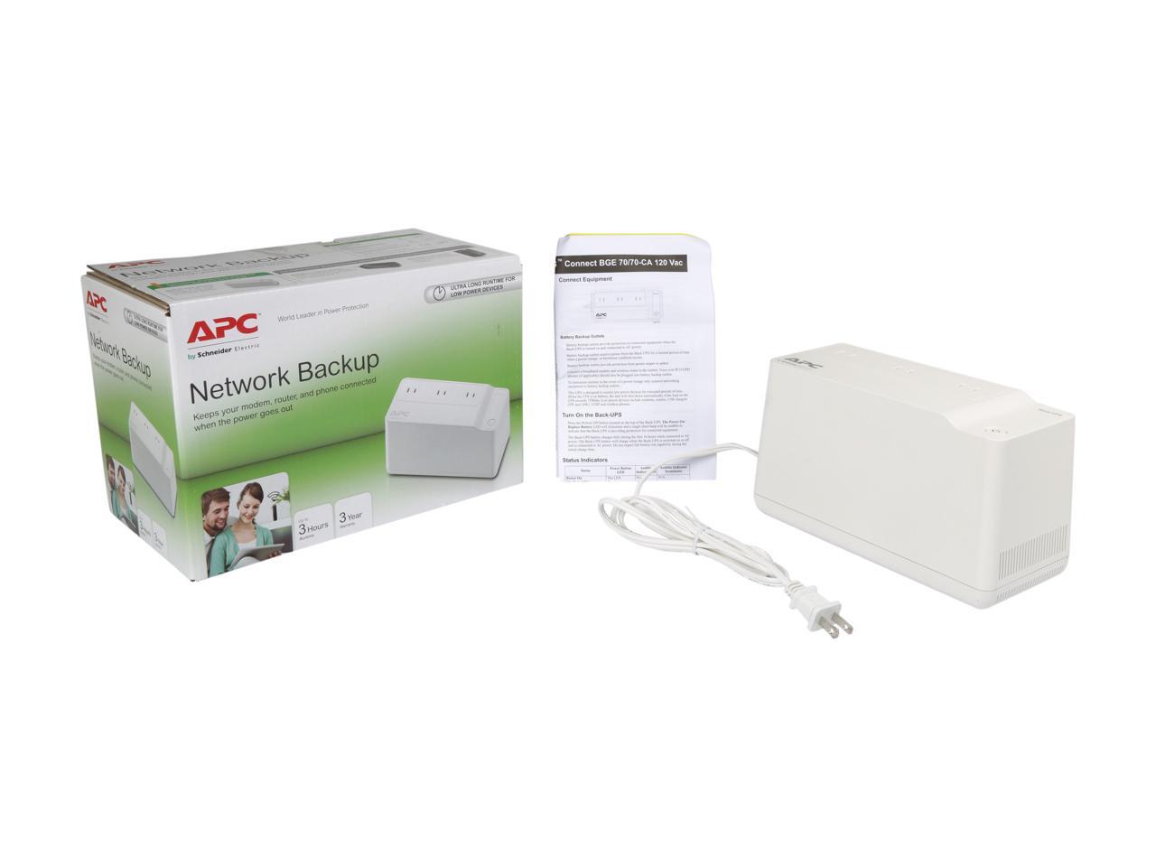 APC Back-UPS Connect BGE70 125 VA 75 Watts 3 Outlets UPS