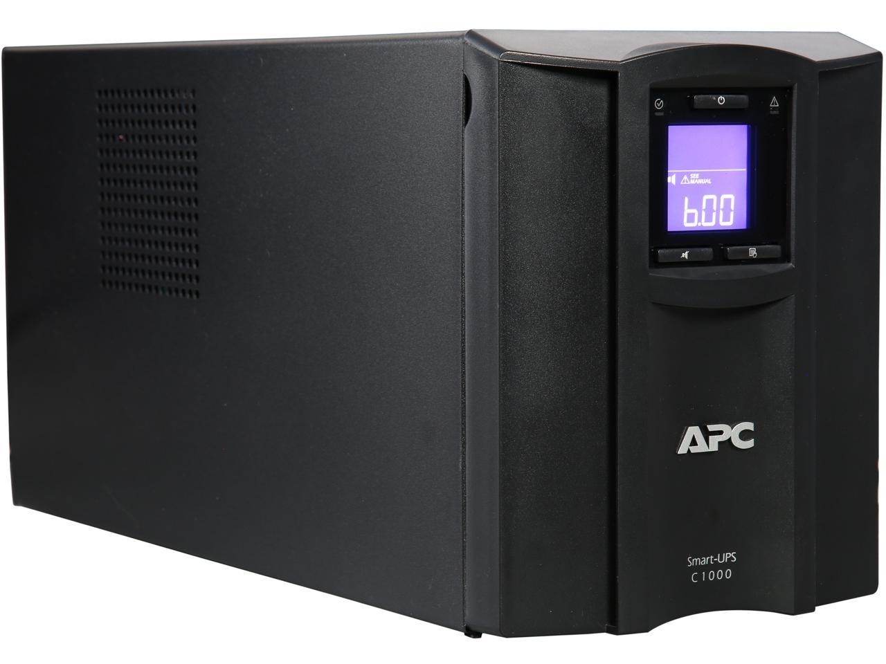 APC SMC1000C 1000 VA 600 Watts 8 Outlets Pure Sinewave Smart-UPS with SmartConnect (Replaces SMC1000)