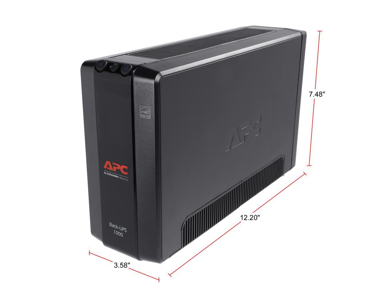 APC BX1000M Back-UPS Pro 1000 VA 600 Watts 8 Outlets Uninterruptible Power Supply (UPS)