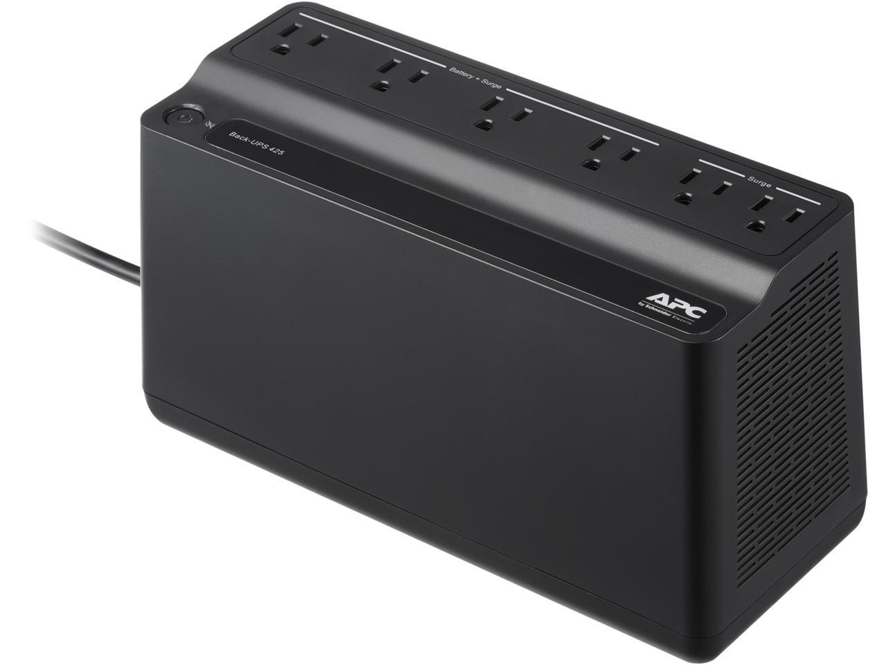 APC BE425M Back-UPS 425 VA 255 Watts 6 Outlets Uninterruptible Power Supply (UPS)