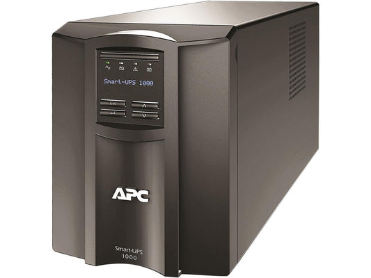 APC SMT1000C 1000 VA 700 Watts 120V 8 Outlets Pure Sinewave Smart-UPS with SmartConnect (Replaces SMT1000)