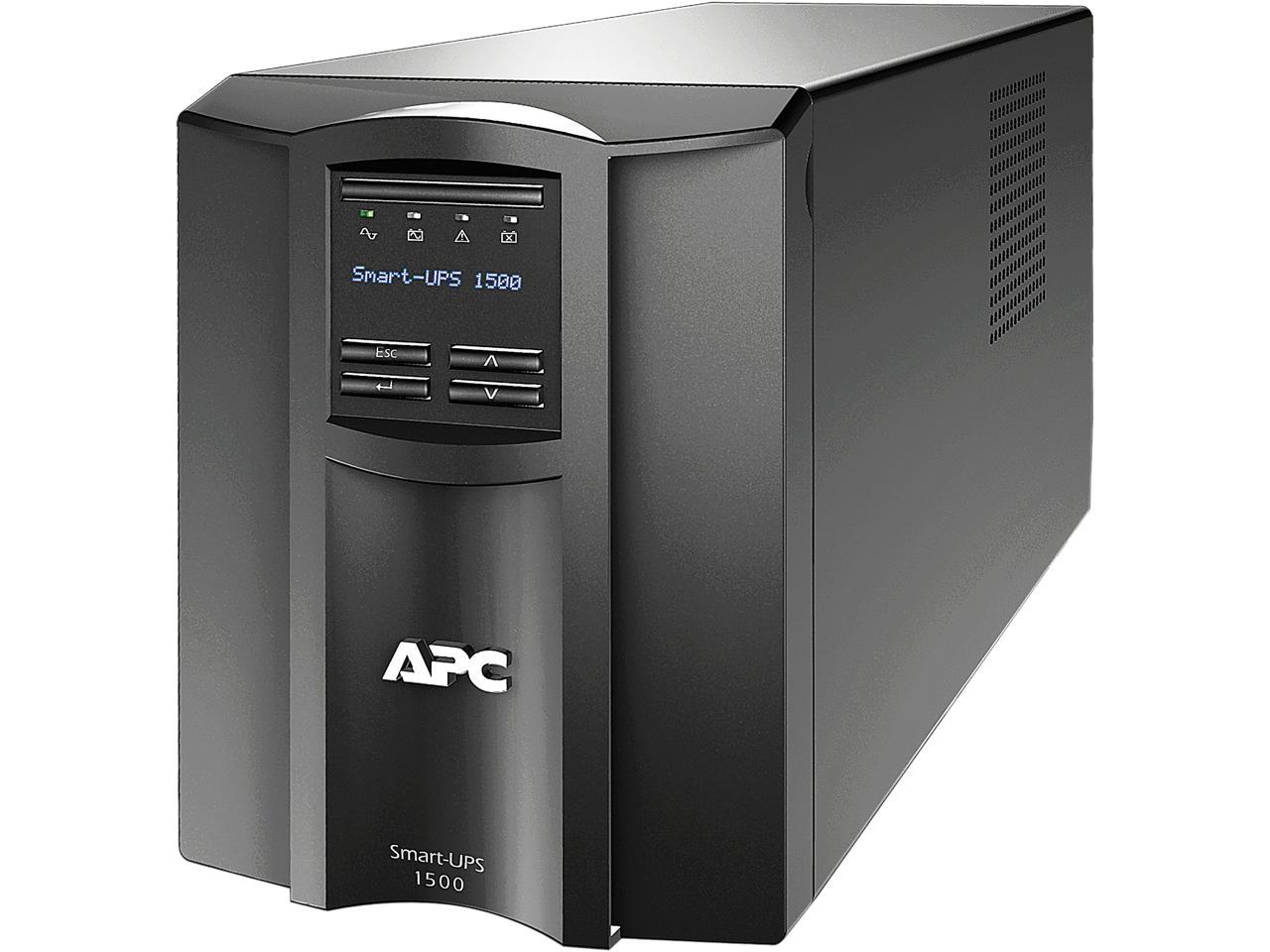 APC SMT1500C 1440 VA 1000 Watts 120V 8 Outlets Pure Sinewave Smart-UPS with SmartConnect (Replaces SMT1500)