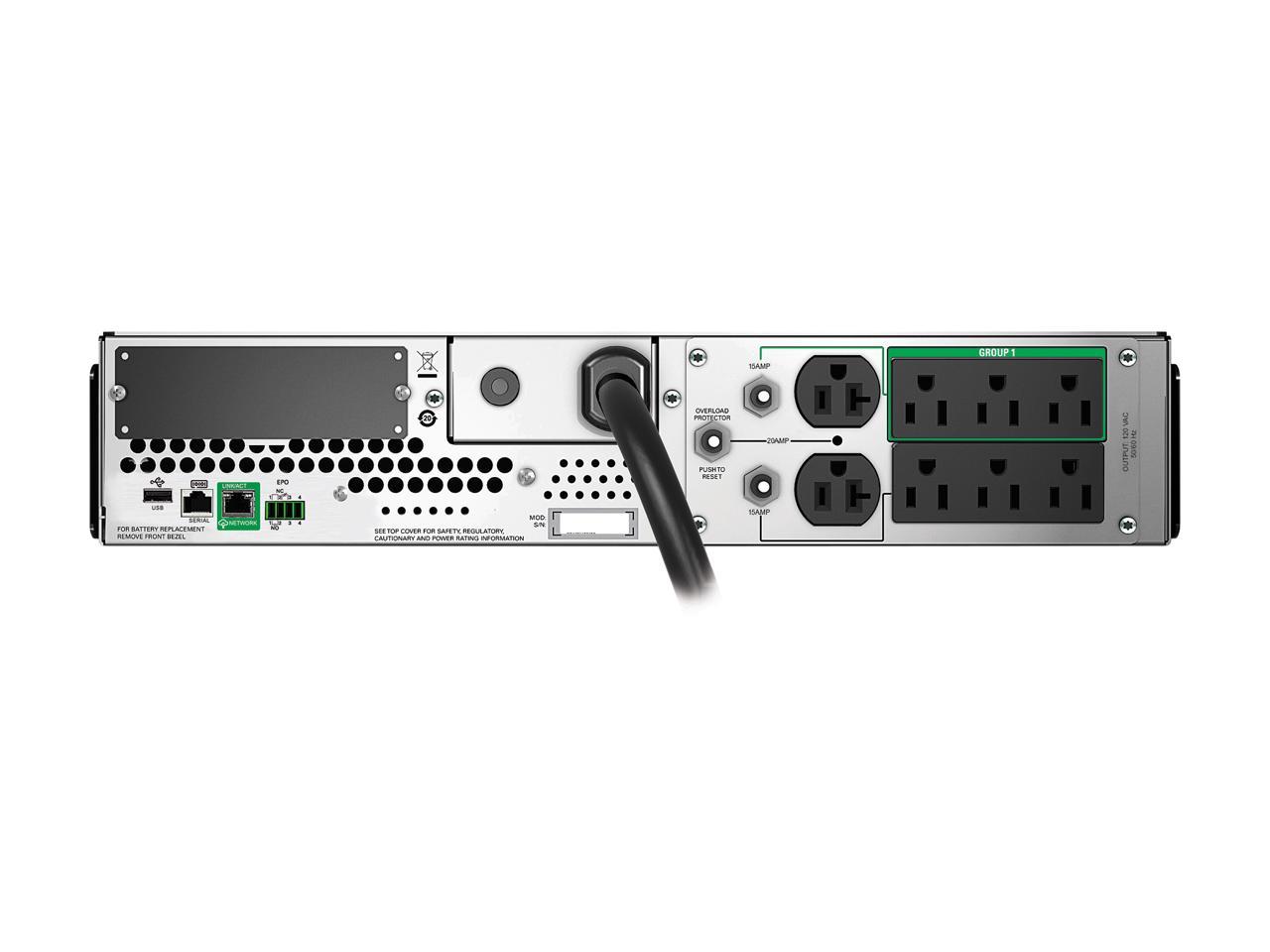 APC SMT2200RM2UC 2200 VA 1980 Watts 8 Outlets Pure Sinewave Smart-UPS with SmartConnect (Replaces SMT2200RM2U)