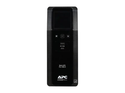 APC BR1000MS 1000 VA Pure SineWave 10 Outlets 2 USB Charging Ports Back-UPS Pro Battery Backup