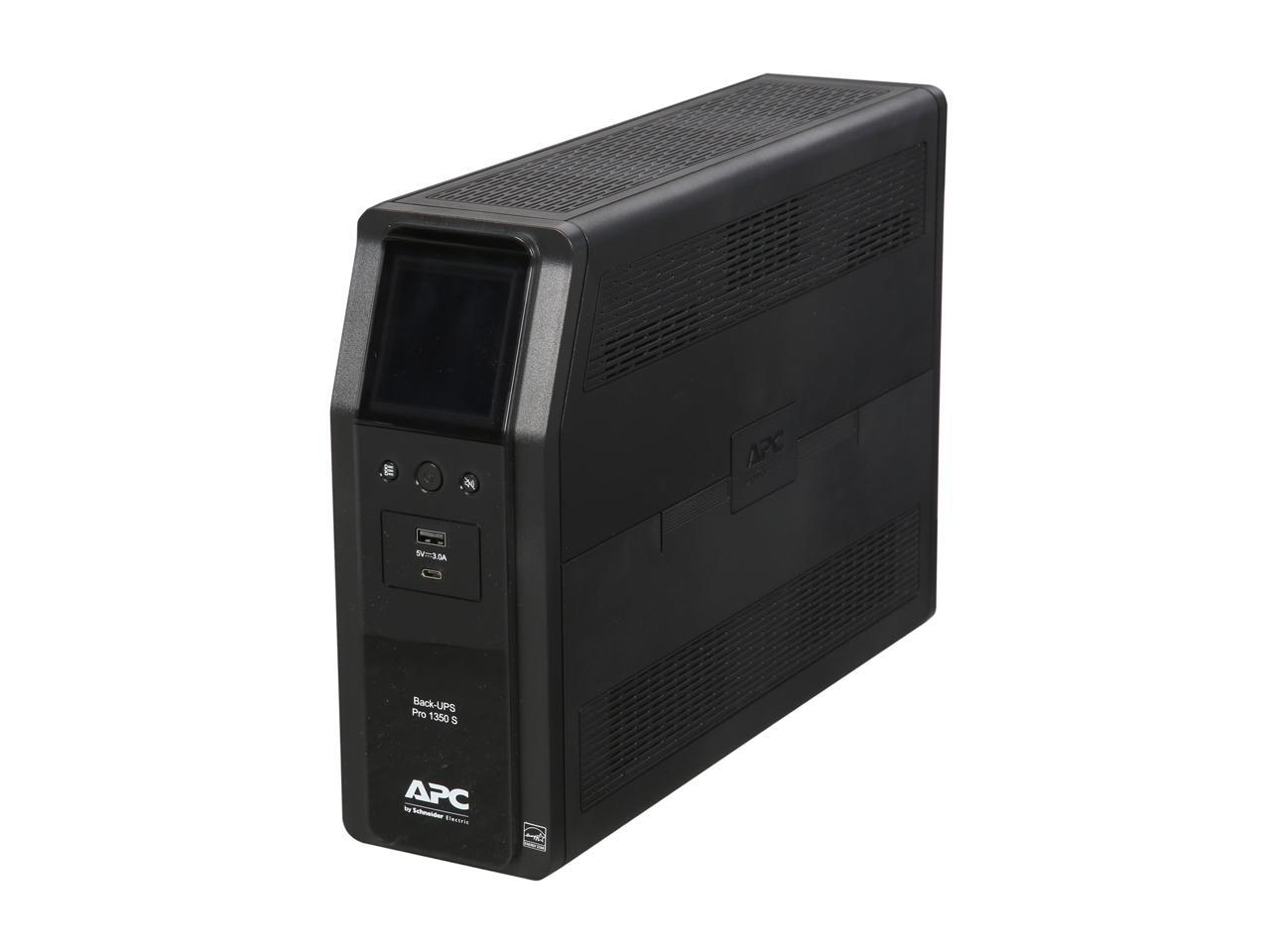 APC BR1350MS 1350 VA Pure SineWave 10 Outlets 2 USB Charging Ports Back-UPS Pro Battery Backup