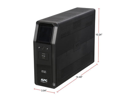 APC BR1350MS 1350 VA Pure SineWave 10 Outlets 2 USB Charging Ports Back-UPS Pro Battery Backup