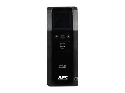APC BR1500MS 1500 VA Pure SineWave 10 Outlets 2 USB Charging Ports Back-UPS Pro Battery Backup, Replaces BR1500G