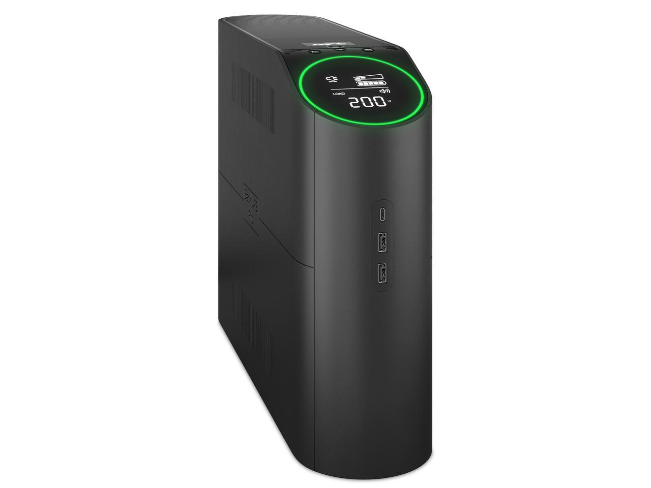 APC Gaming UPS, 1500 VA Sine Wave UPS Battery Backup with AVR and (3) USB Charger Ports, BGM1500B, Back-UPS Pro Uninterruptible Power Supply