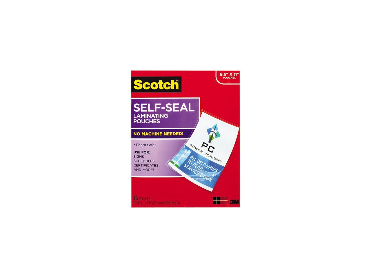 LS854-25G Scotch Self-Sealing Laminating Sheets, 9.5 mil, 8 1/2 x 11, 25/Pack