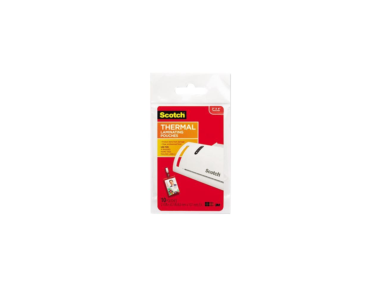 TP5852-10 Scotch ID badge size thermal laminating pouches, 5 mil, 4 1/4 x 2 1/5, 10/pack
