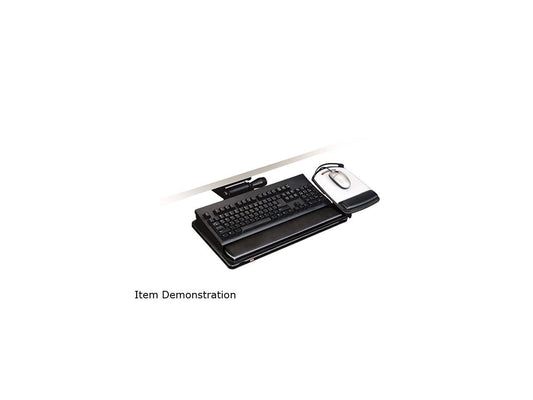 3M AKT150LE Easy Adjust Keyboard Tray, 26.5" Width x 10.5" Depth, Black