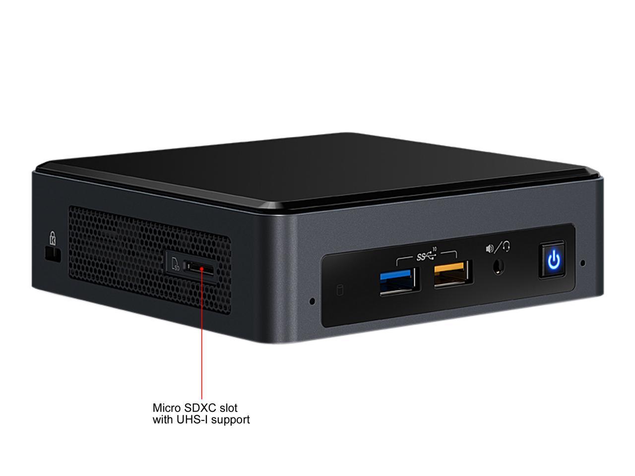 Intel NUC (Next Unit of Computing) BOXNUC8i5BEK1 Intel Quad Core i5 Black Mini / Booksize Barebone System