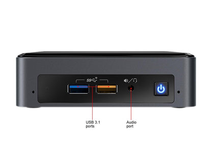 Intel NUC (Next Unit of Computing) BOXNUC8i5BEK1 Intel Quad Core i5 Black Mini / Booksize Barebone System
