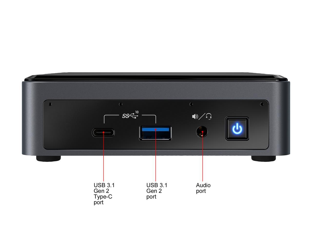Intel NUC 10 BXNUC10I7FNK1 10th Generation Intel Core i7-10710U Supports up to 3 Displays 5 USB Ports Mini / Booksize Barebone System