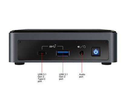 Intel NUC 10 BXNUC10I7FNK1 10th Generation Intel Core i7-10710U Supports up to 3 Displays 5 USB Ports Mini / Booksize Barebone System