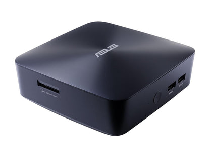 ASUS VivoMini UN65U Barebones Mini PC with Intel Core i7-7500U and integrated 4K UHD Graphics (HDMI, DisplayPort, 802.11ac Wifi, BlueTooth 4.0, M.2 SSD, 2.5" drive bay, USB 3.0, 4-in-1 card reader, VESA) UN65U-M021M