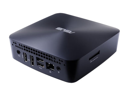 ASUS VivoMini UN65U Barebones Mini PC with Intel Core i7-7500U and integrated 4K UHD Graphics (HDMI, DisplayPort, 802.11ac Wifi, BlueTooth 4.0, M.2 SSD, 2.5" drive bay, USB 3.0, 4-in-1 card reader, VESA) UN65U-M021M