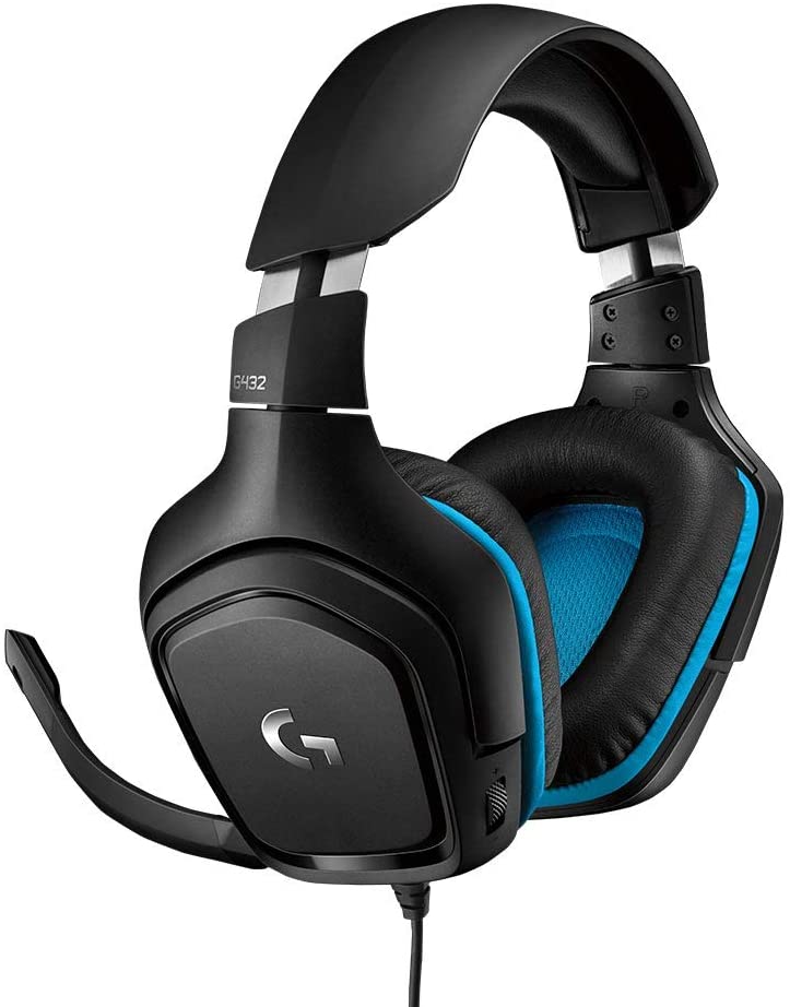 Logitech G432 Wired PC Gaming Headset 3.5mm/ USB Connector Circumaural 7.1 Surround Sound 981-000769