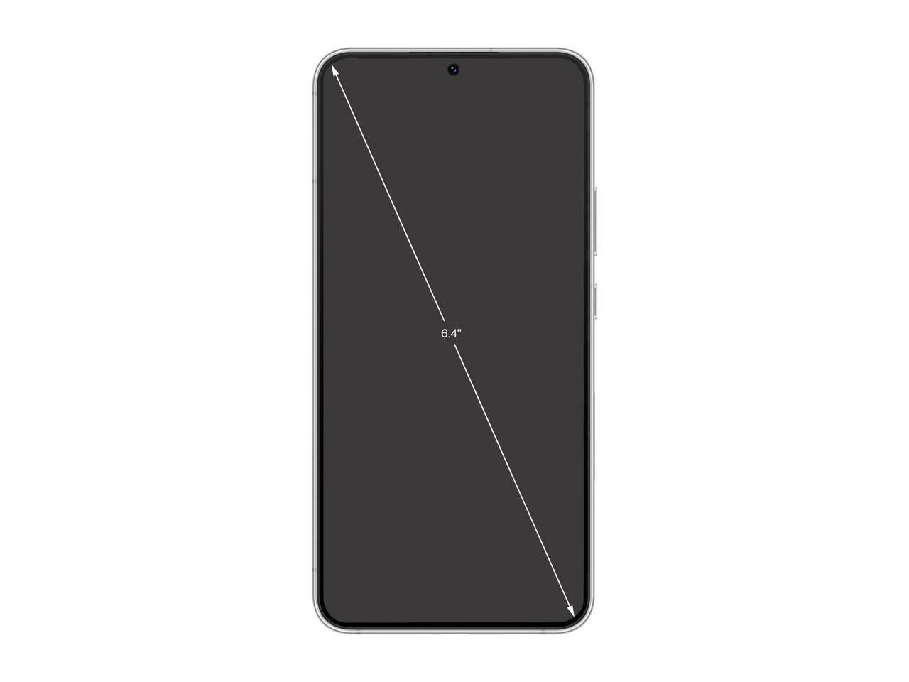 Samsung Galaxy S22+ SM-S906UZWAXAA 5G Unlocked Cell Phone 6.6" Full Rectangle / 6.4" Rounded Corners Phantom White 128GB 8GB RAM