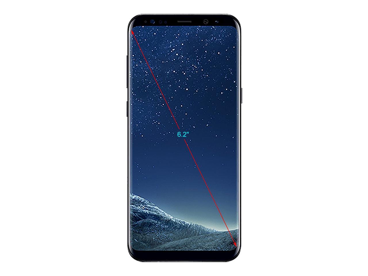 Samsung Galaxy S8+ G955U 4G LTE Unlocked GSM U.S. Version Phone - w/ 12 MP Camera 6.2" Midnight Black 64GB 4GB RAM - Grade B
