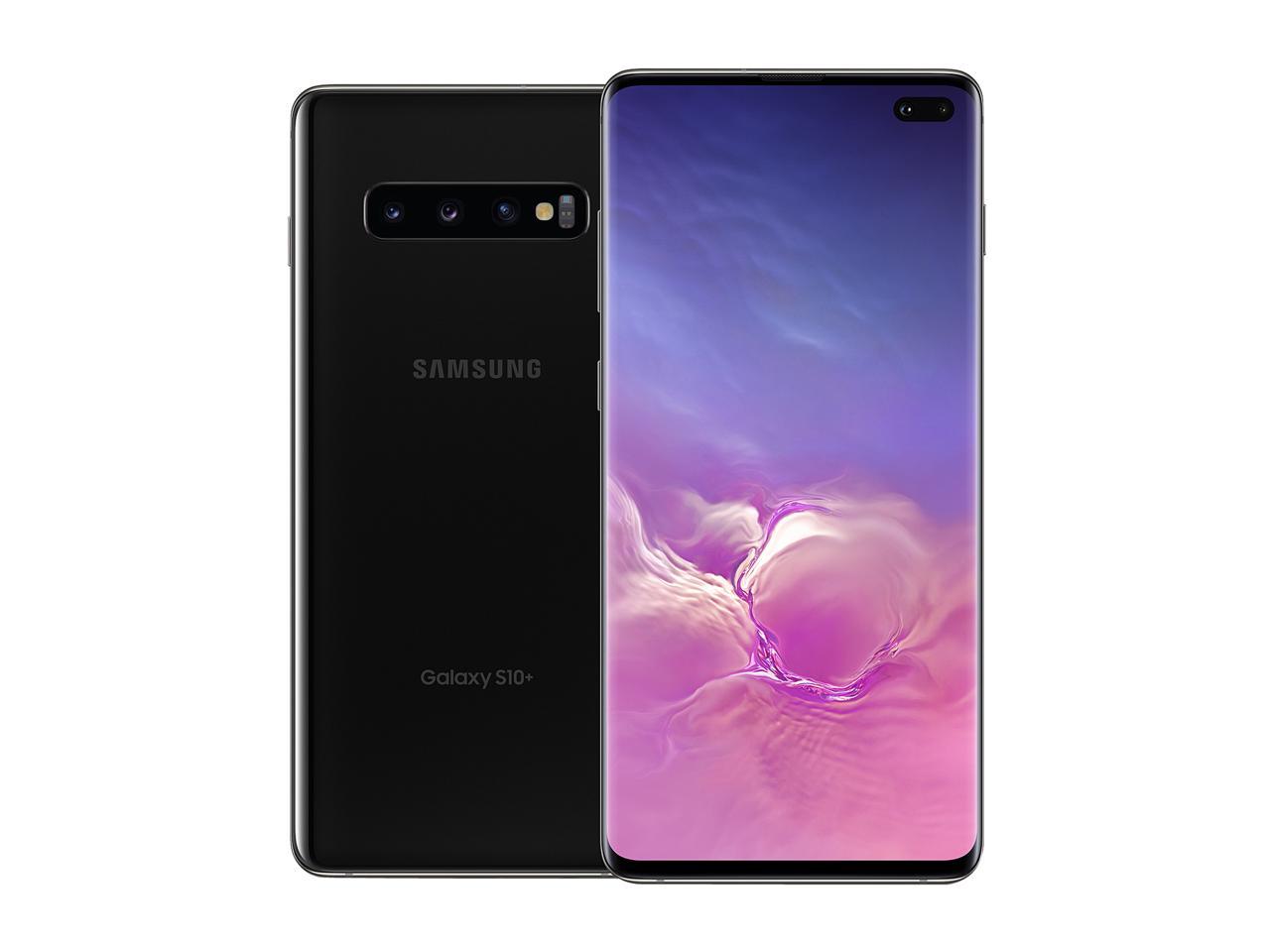 Samsung Galaxy S10+ 4G LTE Factory Unlocked Cell Phone 6.4" Infinity Display Prism Black 128GB 8GB RAM