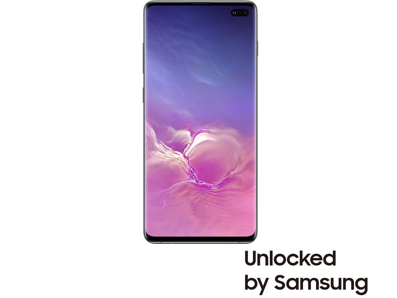 Samsung Galaxy S10+ 4G LTE Factory Unlocked Cell Phone 6.4" Infinity Display Prism Black 128GB 8GB RAM