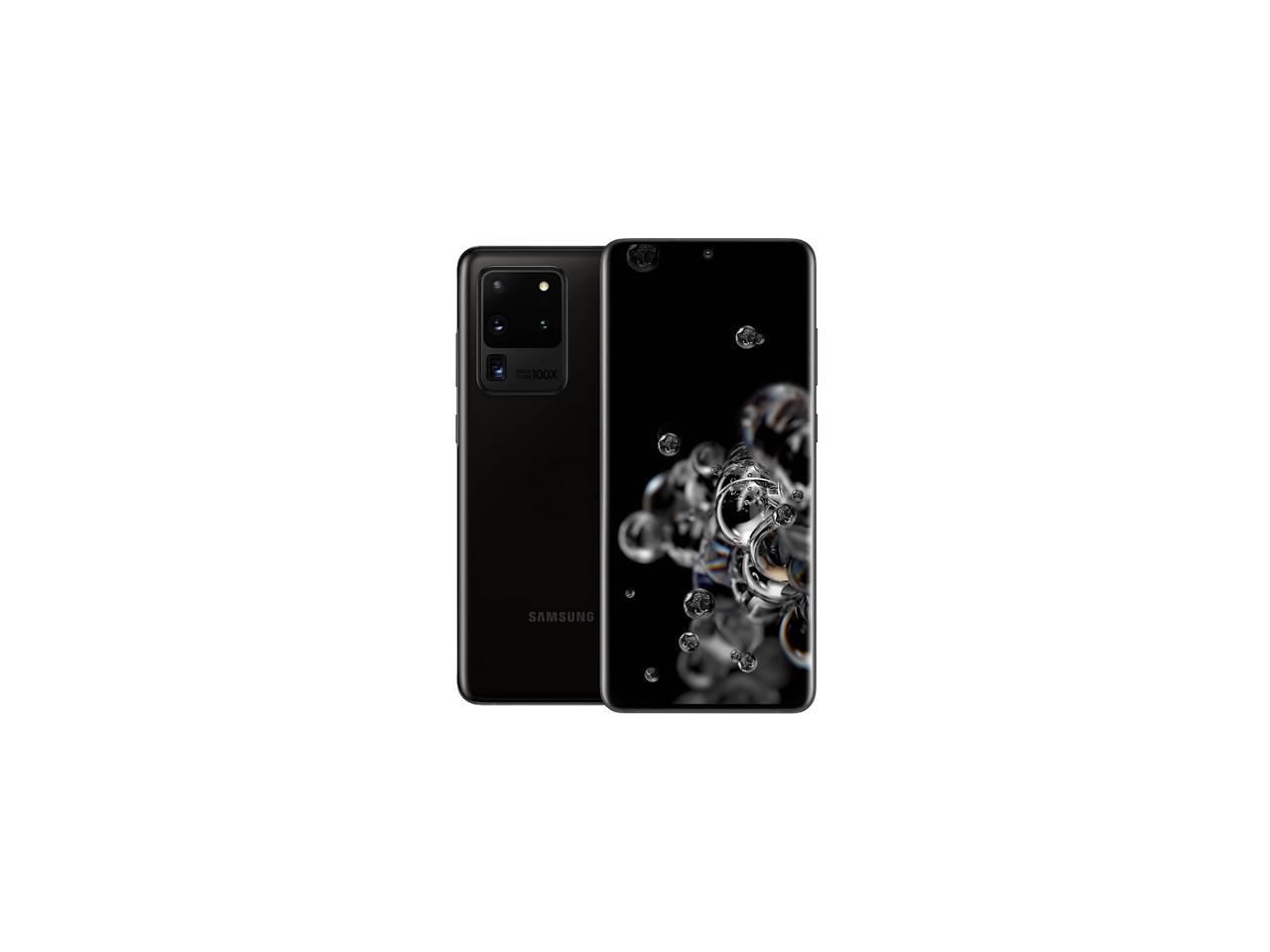 Samsung Galaxy S20 Ultra 5G SM-G988UZKAXAA 5G Unlocked Cell Phone 6.9" Cosmic Black 128GB 12GB RAM