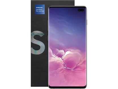 Samsung Galaxy S10+ 4G LTE Fully Unlocked (Renewed) 6.4" Prism Black 128GB 8GB RAM Samsung Certified Pre Owned