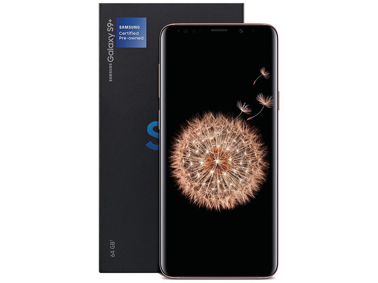 Samsung Galaxy S9+ 4G LTE Certified Pre-Owned, 12 Month US Warranty (Renewed) 6.2" Black 64GB 6GB RAM