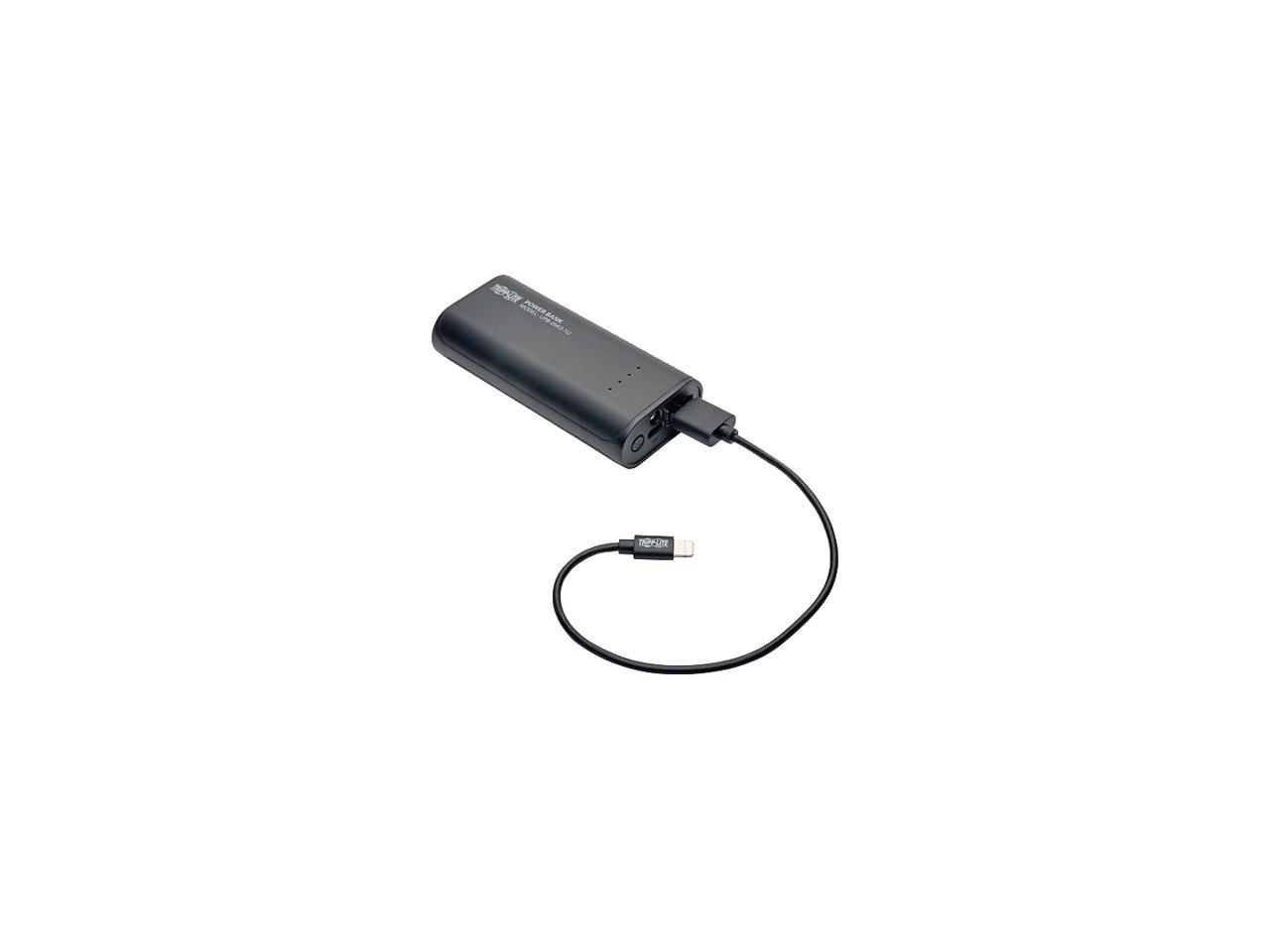 Tripp Lite Black 5200 mAh Portable Mobile Power Bank USB Battery Charger with LED Flashlight UPB-05K2-1U